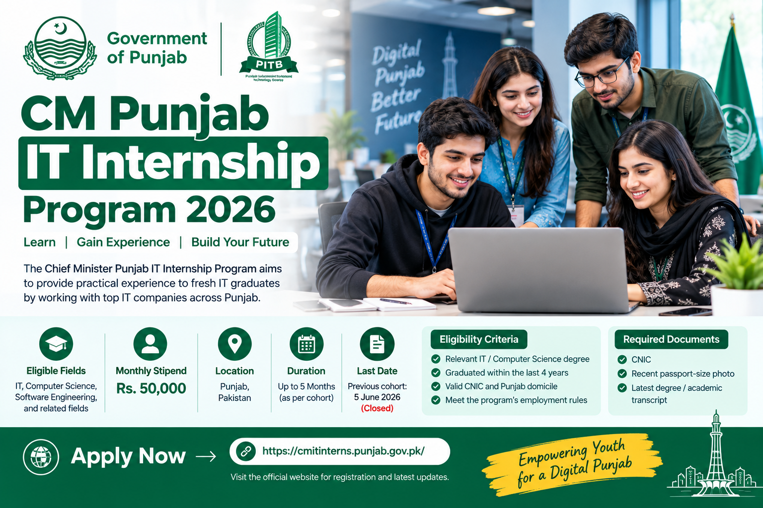 CM Punjab IT Internship Program 2026